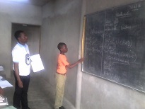 Math teacher and student